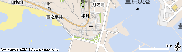 愛知県知多郡南知多町豊浜半月78周辺の地図