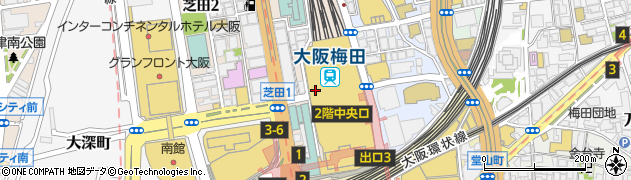 阪急三番街周辺の地図