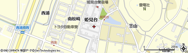 愛知県田原市姫見台92周辺の地図