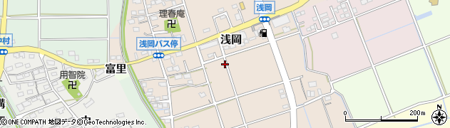 静岡県袋井市浅岡周辺の地図
