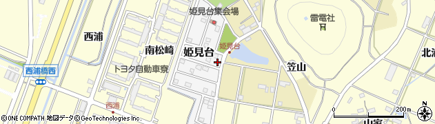 愛知県田原市姫見台82周辺の地図