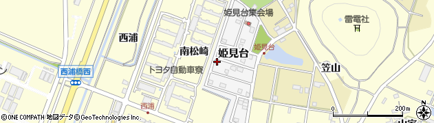 愛知県田原市姫見台89周辺の地図