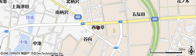 愛知県豊橋市野依町（西物草）周辺の地図