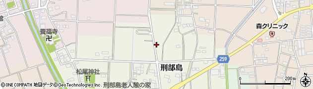 静岡県磐田市刑部島周辺の地図