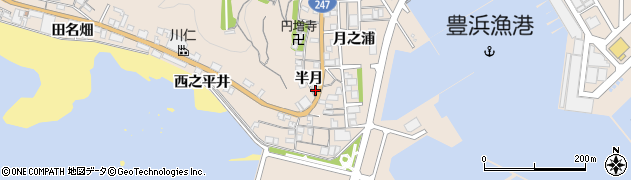 愛知県知多郡南知多町豊浜半月66周辺の地図