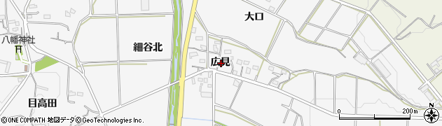 愛知県豊橋市細谷町広見周辺の地図