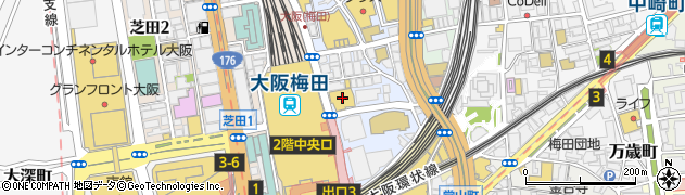 ミライザカ 梅田茶屋町店周辺の地図