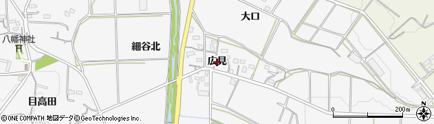 愛知県豊橋市細谷町（広見）周辺の地図