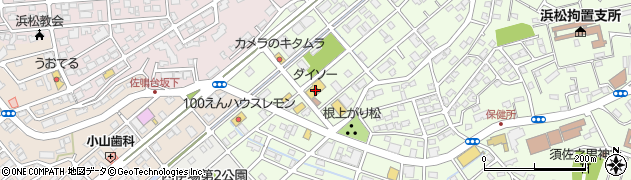 ダイソー浜松鴨江店周辺の地図