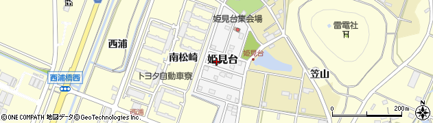 愛知県田原市姫見台86周辺の地図