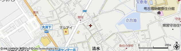 兵庫県明石市魚住町清水482周辺の地図