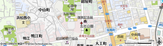 静岡県浜松市中央区利町周辺の地図