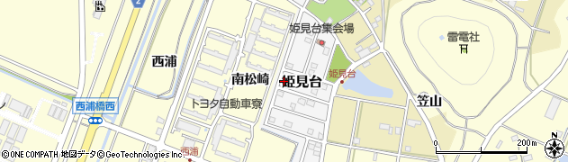 愛知県田原市姫見台71周辺の地図