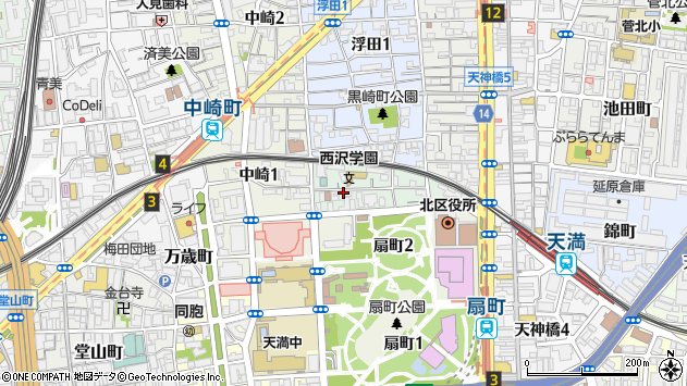 〒530-0024 大阪府大阪市北区山崎町の地図