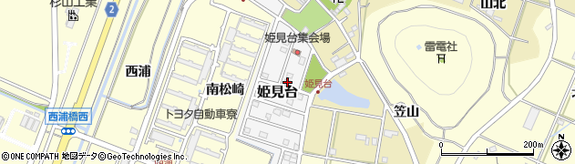 愛知県田原市姫見台56周辺の地図