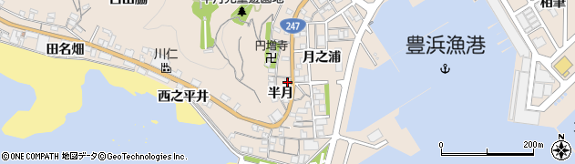 愛知県知多郡南知多町豊浜半月59周辺の地図