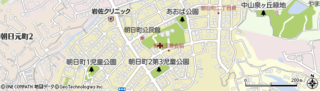 奈良県奈良市朝日町周辺の地図