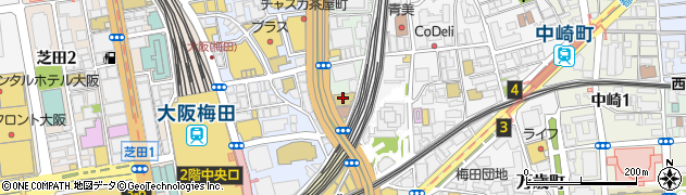 関西大学　梅田キャンパス周辺の地図
