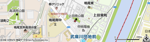 上田南公園周辺の地図