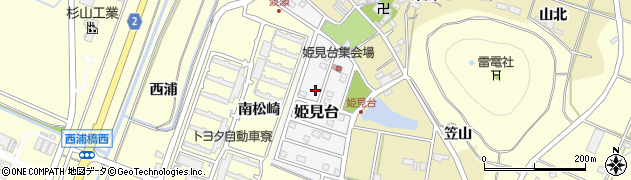 愛知県田原市姫見台55周辺の地図