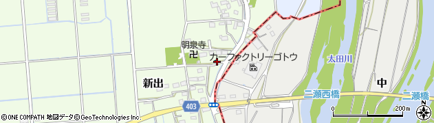 静岡県磐田市新出535周辺の地図