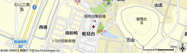 愛知県田原市姫見台58周辺の地図