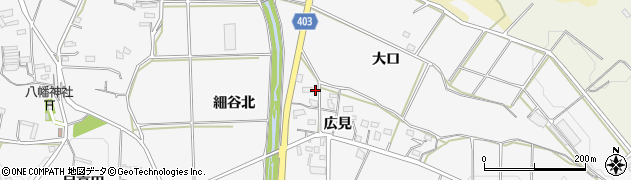 愛知県豊橋市細谷町広見57周辺の地図