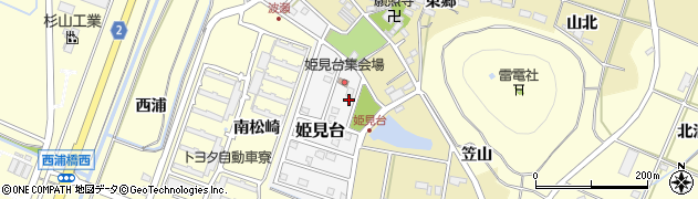 愛知県田原市姫見台65周辺の地図