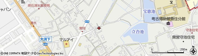 兵庫県明石市魚住町清水498周辺の地図