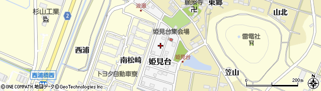 愛知県田原市姫見台54周辺の地図