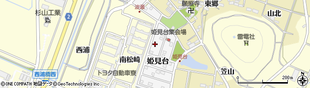 愛知県田原市姫見台41周辺の地図