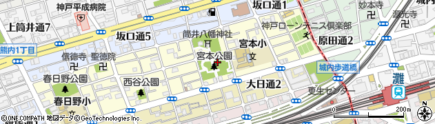 宮本公園周辺の地図