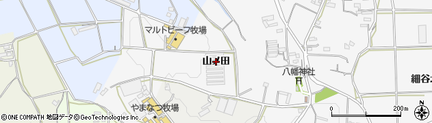 愛知県豊橋市細谷町（山ノ田）周辺の地図
