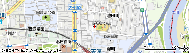 大阪府大阪市北区池田町5周辺の地図