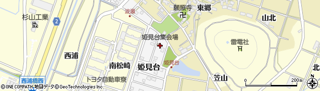愛知県田原市姫見台60周辺の地図