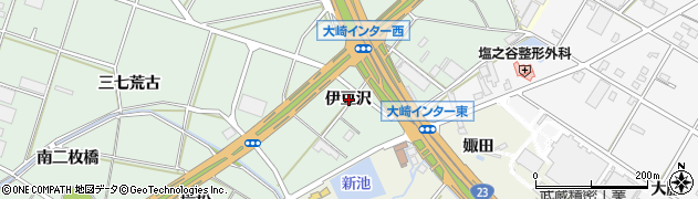 愛知県豊橋市大崎町伊豆沢周辺の地図