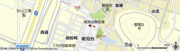愛知県田原市姫見台52周辺の地図