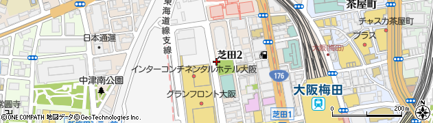 大阪府大阪市北区芝田2丁目周辺の地図