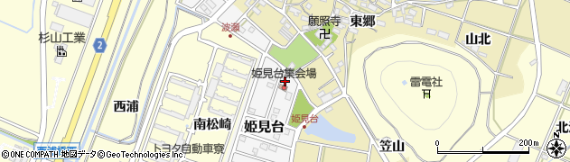 愛知県田原市姫見台61周辺の地図