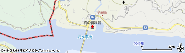 奈良市月ケ瀬梅の資料館周辺の地図