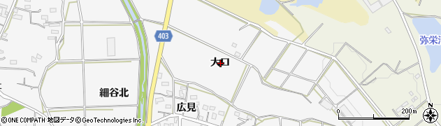 愛知県豊橋市細谷町大口周辺の地図