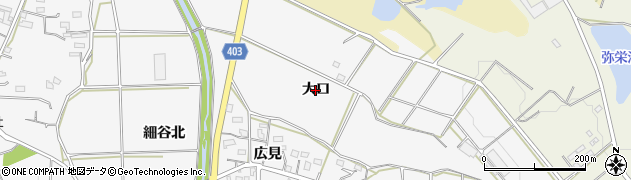愛知県豊橋市細谷町（大口）周辺の地図