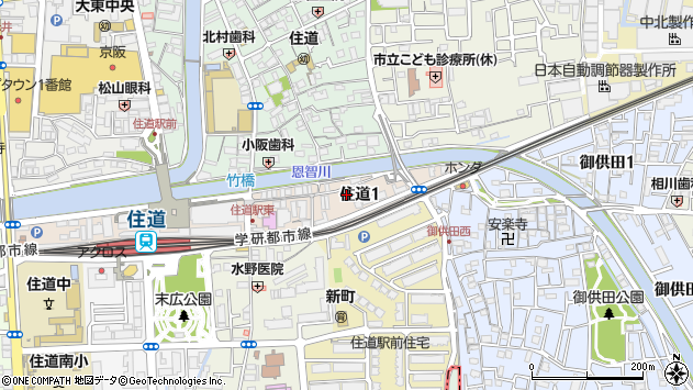 〒574-0026 大阪府大東市住道の地図