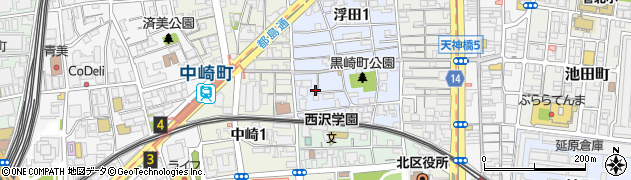 大阪府大阪市北区黒崎町周辺の地図