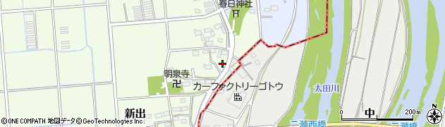 静岡県磐田市新出317周辺の地図
