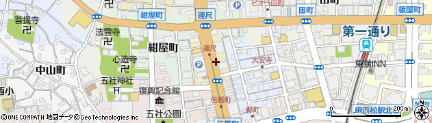 静岡県浜松市中央区連尺町周辺の地図