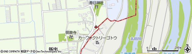 静岡県磐田市新出315周辺の地図