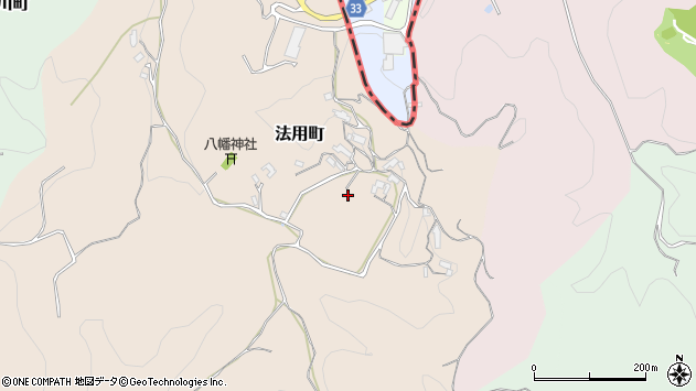 〒630-1126 奈良県奈良市法用町の地図
