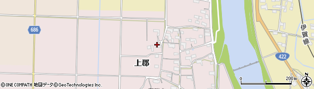 三重県伊賀市上郡周辺の地図