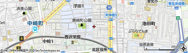 大阪府大阪市北区浪花町3-12周辺の地図